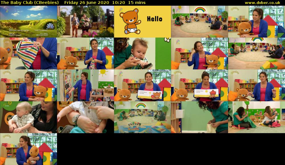 The Baby Club (CBeebies) Friday 26 June 2020 10:20 - 10:35