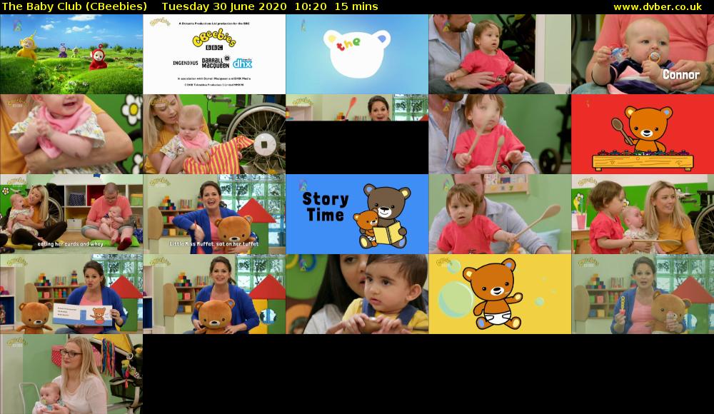 The Baby Club (CBeebies) Tuesday 30 June 2020 10:20 - 10:35
