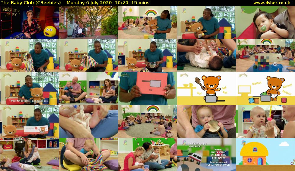 The Baby Club (CBeebies) Monday 6 July 2020 10:20 - 10:35