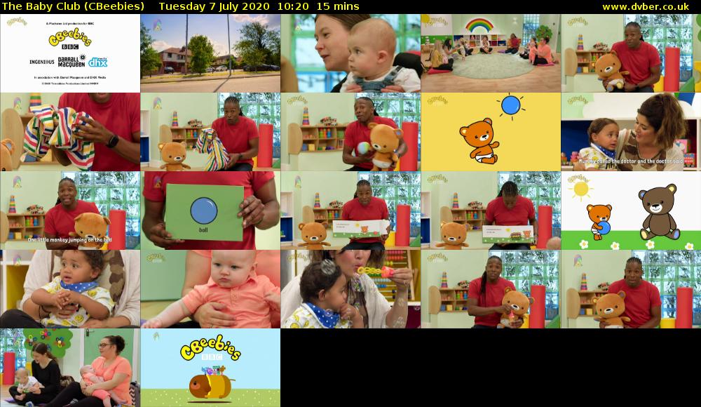 The Baby Club (CBeebies) Tuesday 7 July 2020 10:20 - 10:35