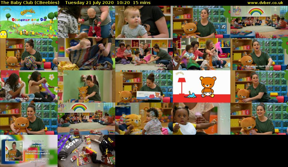 The Baby Club (CBeebies) Tuesday 21 July 2020 10:20 - 10:35