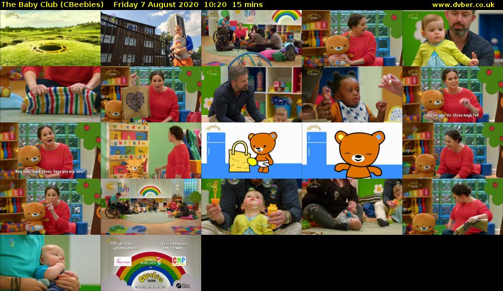 The Baby Club (CBeebies) Friday 7 August 2020 10:20 - 10:35