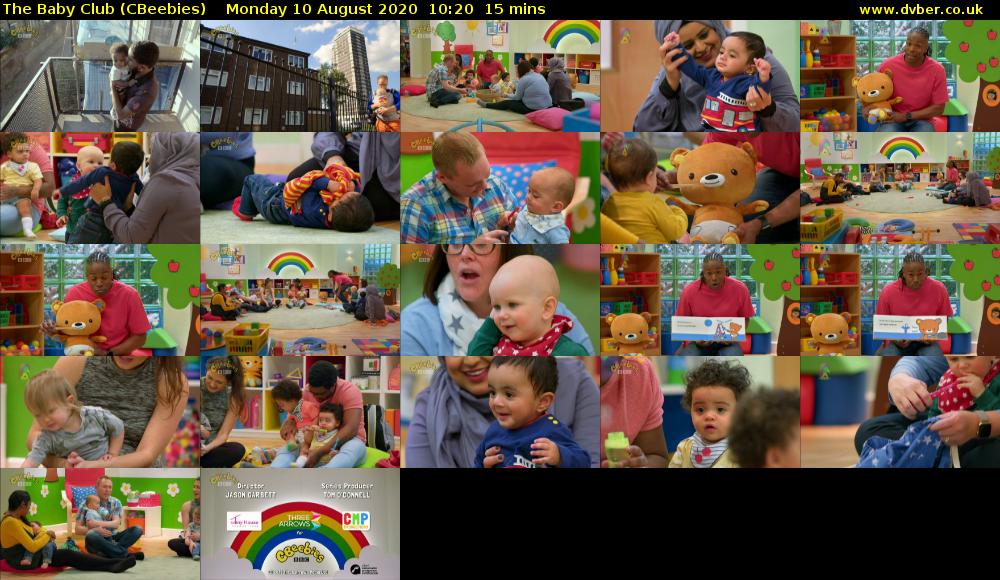 The Baby Club (CBeebies) Monday 10 August 2020 10:20 - 10:35