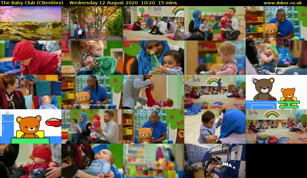 The Baby Club (CBeebies) Wednesday 12 August 2020 10:20 - 10:35