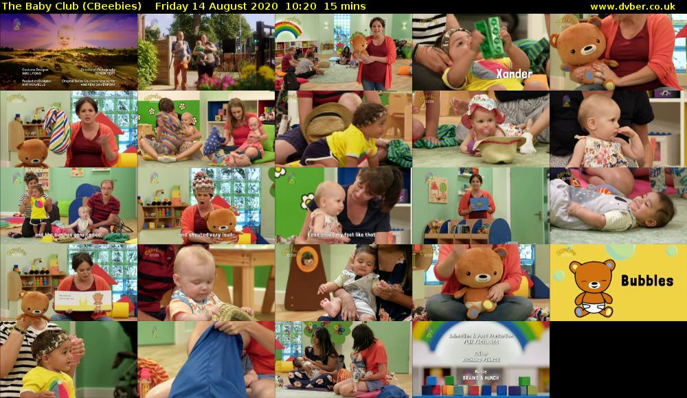 The Baby Club (CBeebies) Friday 14 August 2020 10:20 - 10:35