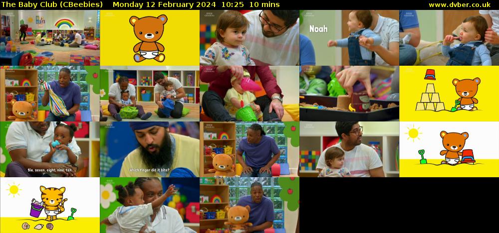 The Baby Club (CBeebies) Monday 12 February 2024 10:25 - 10:35
