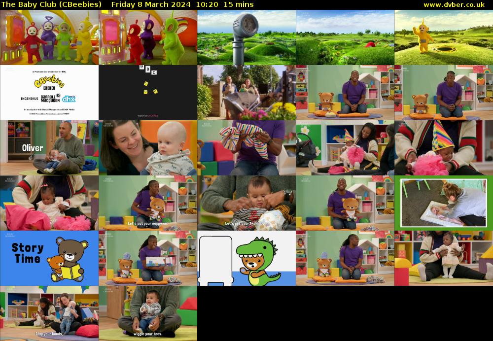 The Baby Club (CBeebies) Friday 8 March 2024 10:20 - 10:35
