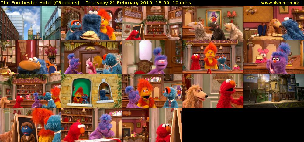 The Furchester Hotel (CBeebies) Thursday 21 February 2019 13:00 - 13:10