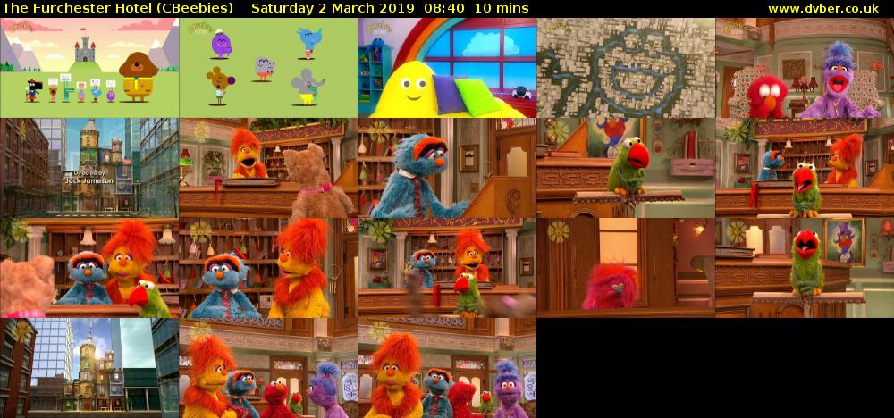 The Furchester Hotel (CBeebies) Saturday 2 March 2019 08:40 - 08:50