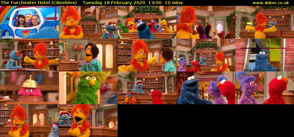 The Furchester Hotel (CBeebies) Tuesday 18 February 2020 13:00 - 13:10