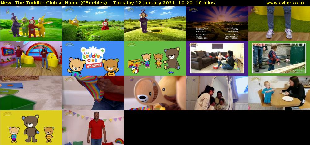 The Toddler Club at Home (CBeebies) Tuesday 12 January 2021 10:20 - 10:30