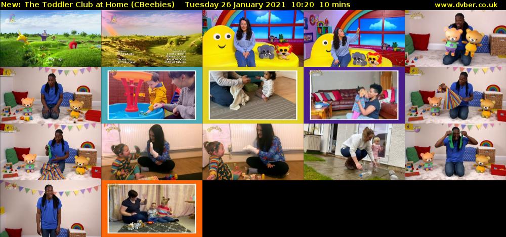 The Toddler Club at Home (CBeebies) Tuesday 26 January 2021 10:20 - 10:30