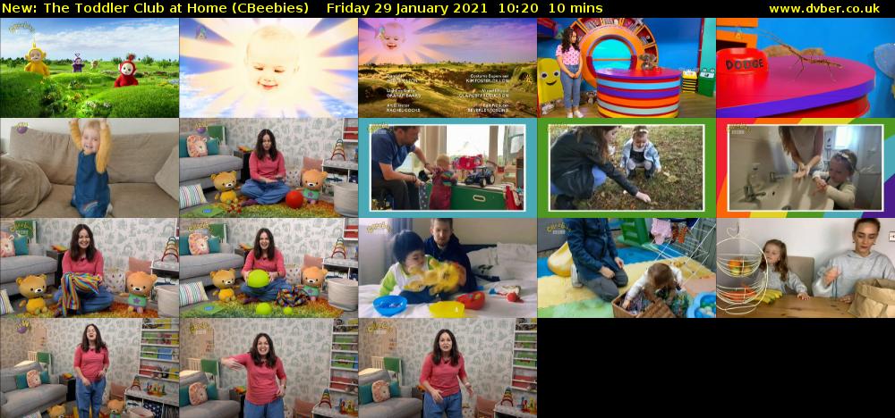 The Toddler Club at Home (CBeebies) Friday 29 January 2021 10:20 - 10:30