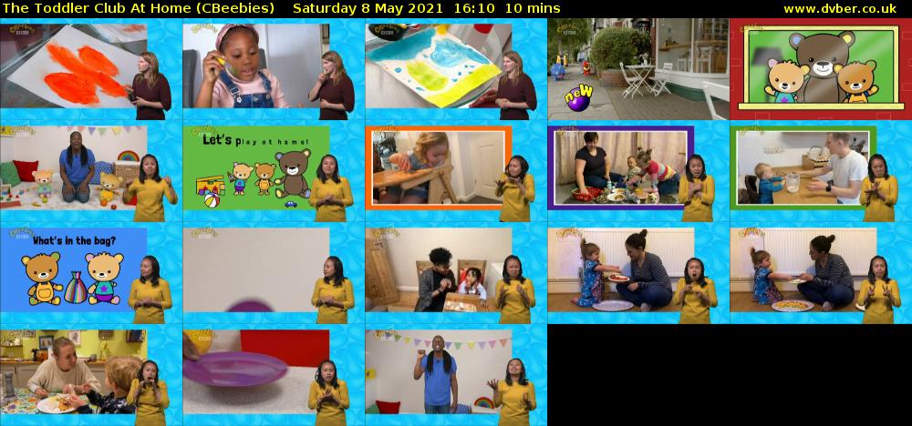 The Toddler Club at Home (CBeebies) Saturday 8 May 2021 16:10 - 16:20