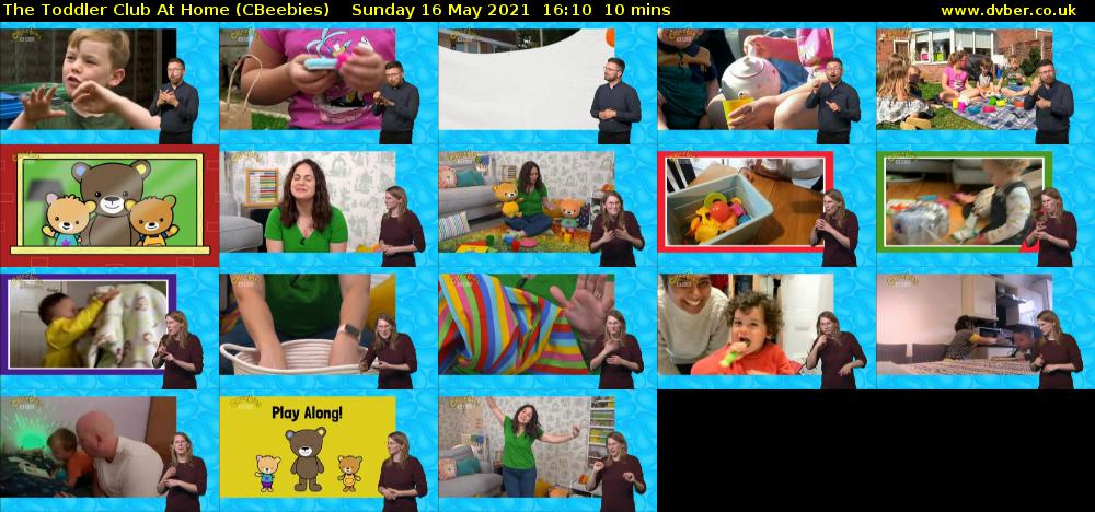 The Toddler Club at Home (CBeebies) Sunday 16 May 2021 16:10 - 16:20
