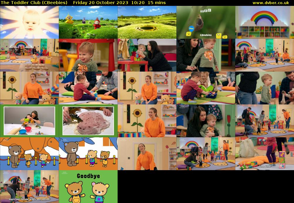 The Toddler Club (CBeebies) Friday 20 October 2023 10:20 - 10:35
