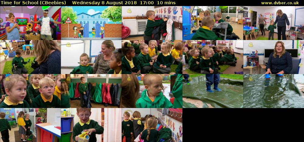 Time for School (CBeebies) Wednesday 8 August 2018 17:00 - 17:10