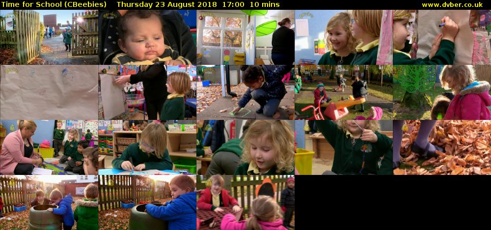 Time for School (CBeebies) Thursday 23 August 2018 17:00 - 17:10