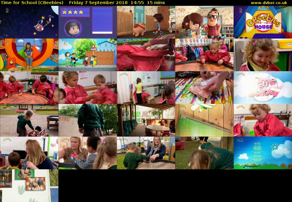 Time for School (CBeebies) Friday 7 September 2018 14:55 - 15:10