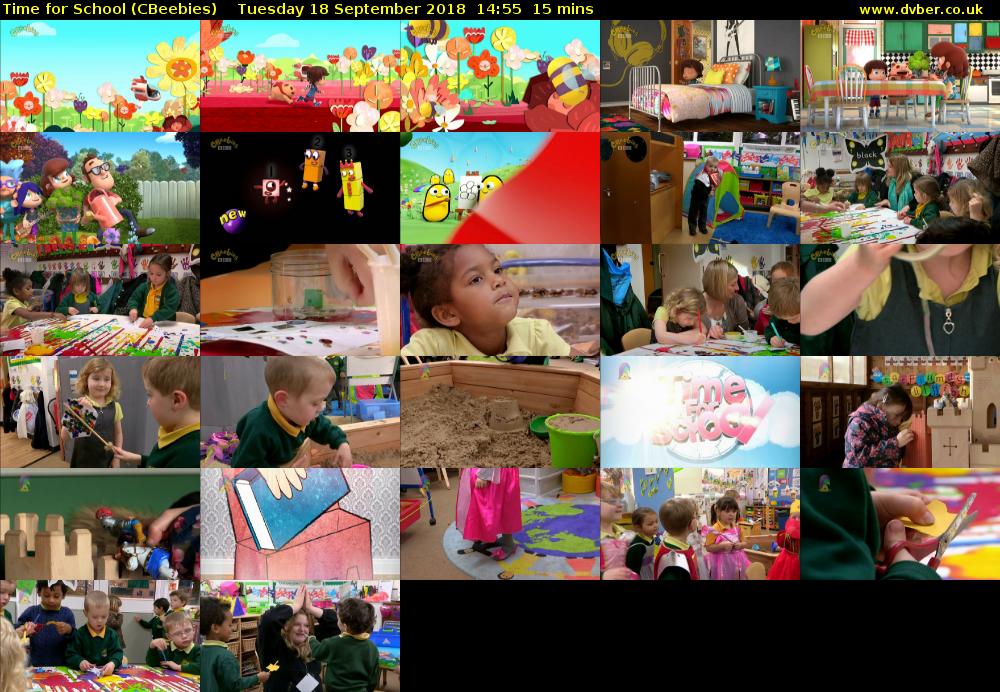 Time for School (CBeebies) Tuesday 18 September 2018 14:55 - 15:10