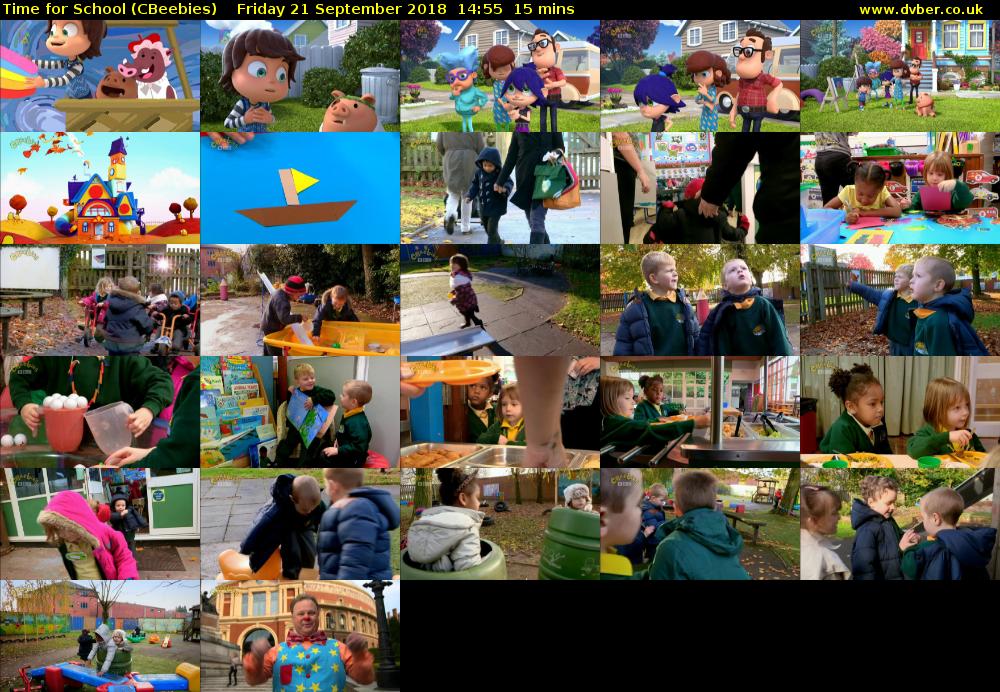 Time for School (CBeebies) Friday 21 September 2018 14:55 - 15:10