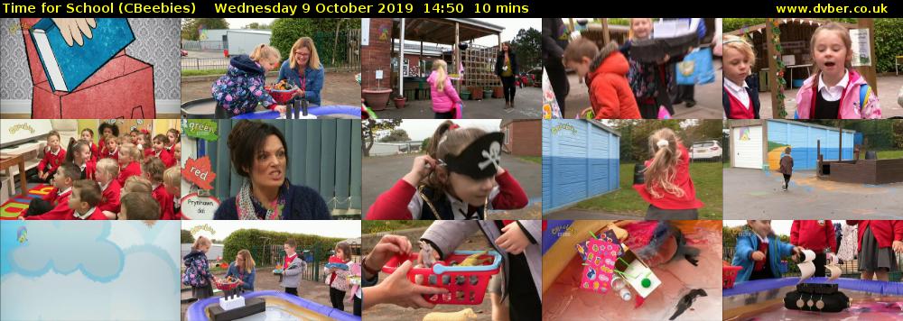 Time for School (CBeebies) Wednesday 9 October 2019 14:50 - 15:00