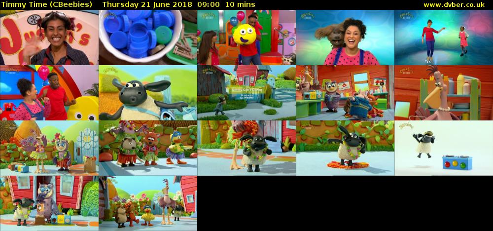 Timmy Time (CBeebies) Thursday 21 June 2018 09:00 - 09:10