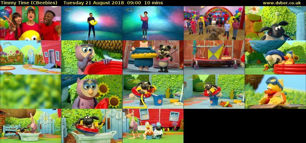 Timmy Time (CBeebies) Tuesday 21 August 2018 09:00 - 09:10