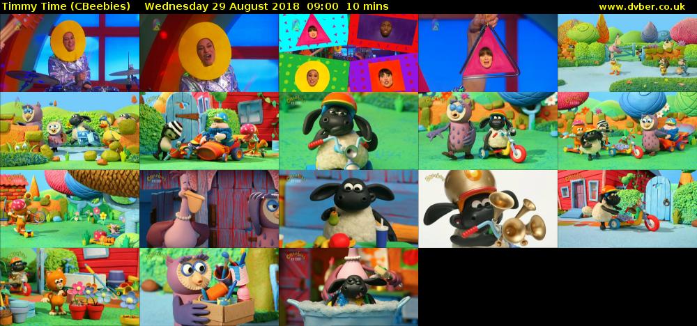 Timmy Time (CBeebies) Wednesday 29 August 2018 09:00 - 09:10