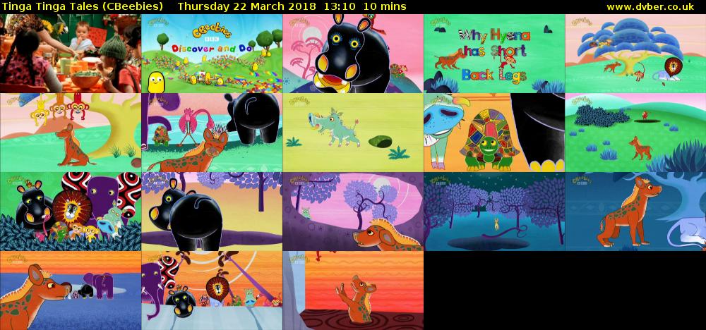Tinga Tinga Tales (CBeebies) Thursday 22 March 2018 13:10 - 13:20