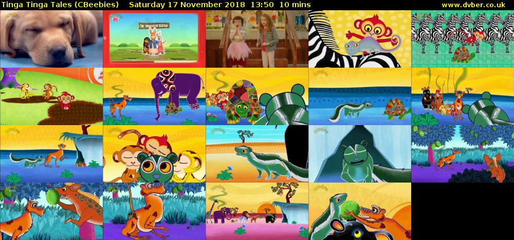 Tinga Tinga Tales (CBeebies) Saturday 17 November 2018 13:50 - 14:00