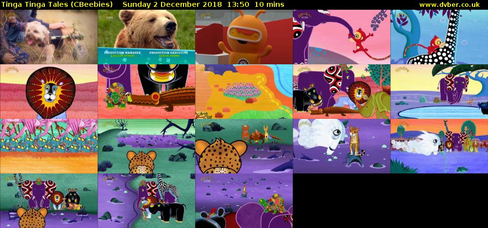 Tinga Tinga Tales (CBeebies) Sunday 2 December 2018 13:50 - 14:00