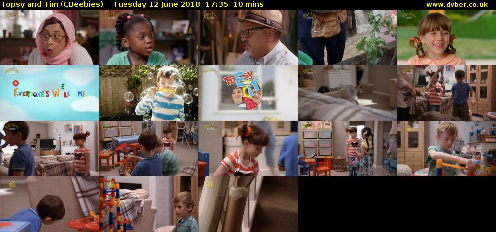 Topsy and Tim (CBeebies) Tuesday 12 June 2018 17:35 - 17:45