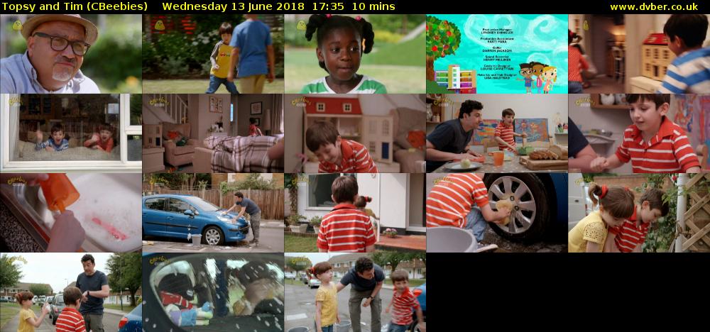 Topsy and Tim (CBeebies) Wednesday 13 June 2018 17:35 - 17:45