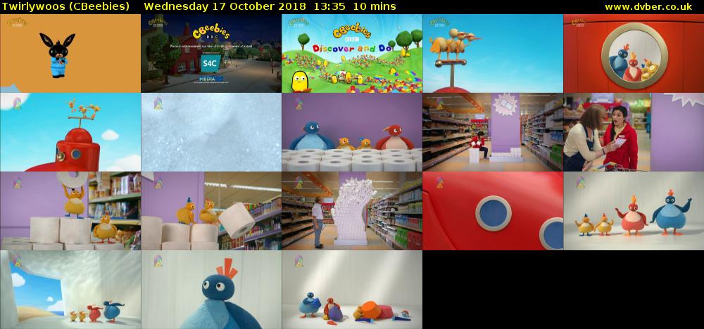 Twirlywoos (CBeebies) Wednesday 17 October 2018 13:35 - 13:45