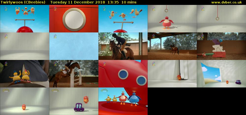 Twirlywoos (CBeebies) Tuesday 11 December 2018 13:35 - 13:45