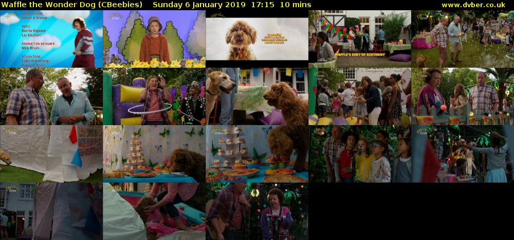 Waffle the Wonder Dog (CBeebies) Sunday 6 January 2019 17:15 - 17:25