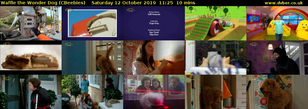 Waffle the Wonder Dog (CBeebies) Saturday 12 October 2019 11:25 - 11:35
