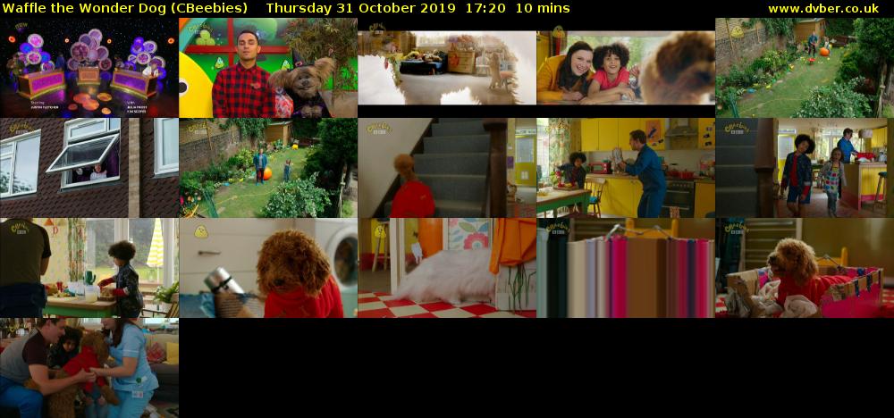 Waffle the Wonder Dog (CBeebies) Thursday 31 October 2019 17:20 - 17:30