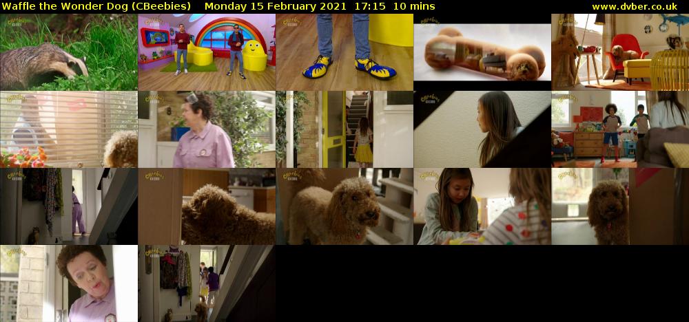 Waffle the Wonder Dog (CBeebies) Monday 15 February 2021 17:15 - 17:25