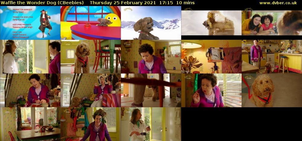 Waffle the Wonder Dog (CBeebies) Thursday 25 February 2021 17:15 - 17:25