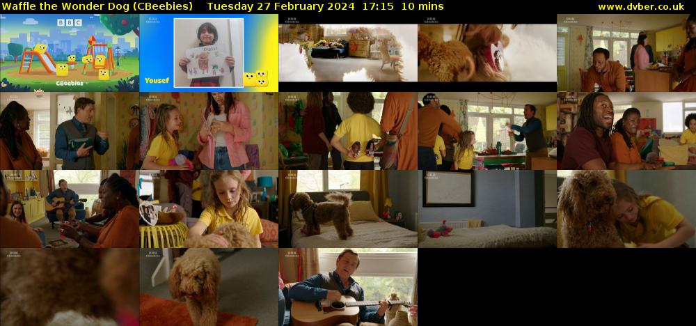 Waffle the Wonder Dog (CBeebies) Tuesday 27 February 2024 17:15 - 17:25