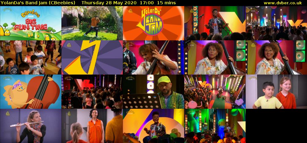 YolanDa's Band Jam (CBeebies) Thursday 28 May 2020 17:00 - 17:15