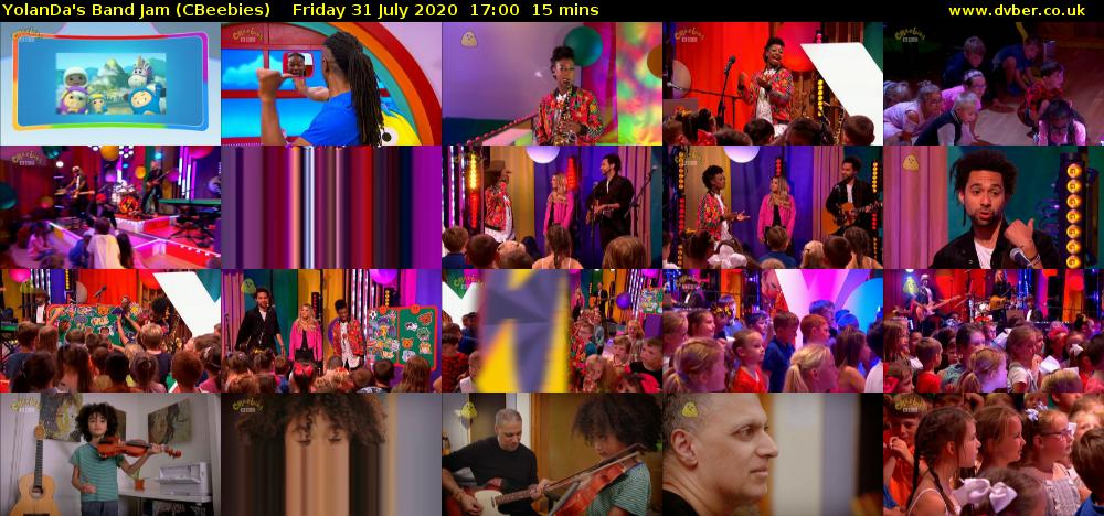 YolanDa's Band Jam (CBeebies) Friday 31 July 2020 17:00 - 17:15
