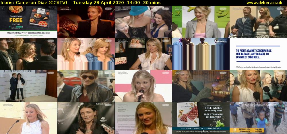 Icons: Cameron Diaz (CCXTV) Tuesday 28 April 2020 14:00 - 14:30