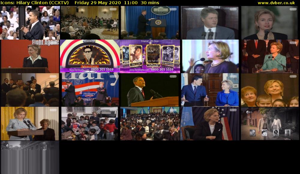Icons: Hilary Clinton (CCXTV) Friday 29 May 2020 11:00 - 11:30
