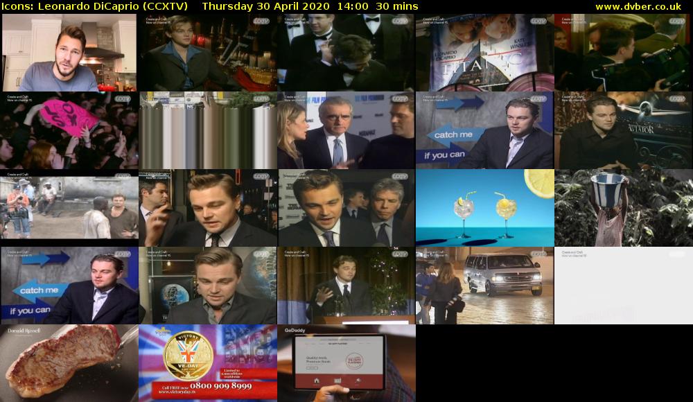 Icons: Leonardo DiCaprio (CCXTV) Thursday 30 April 2020 14:00 - 14:30