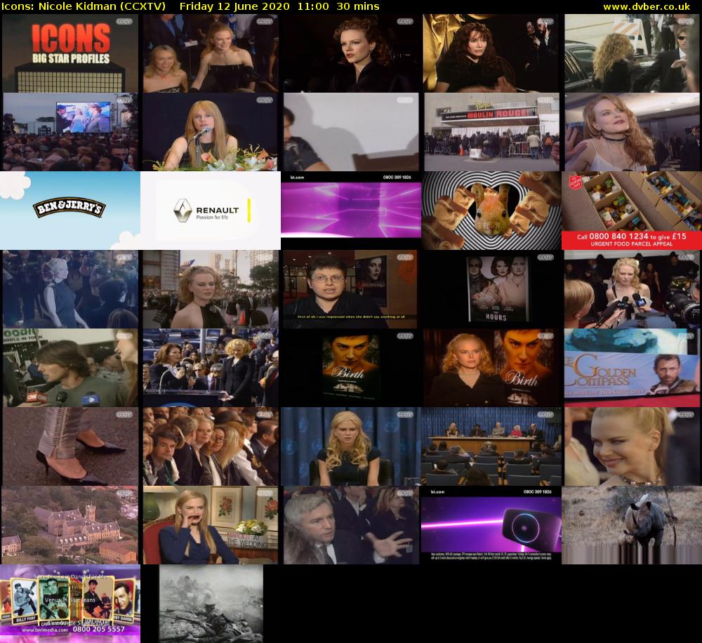 Icons: Nicole Kidman (CCXTV) Friday 12 June 2020 11:00 - 11:30