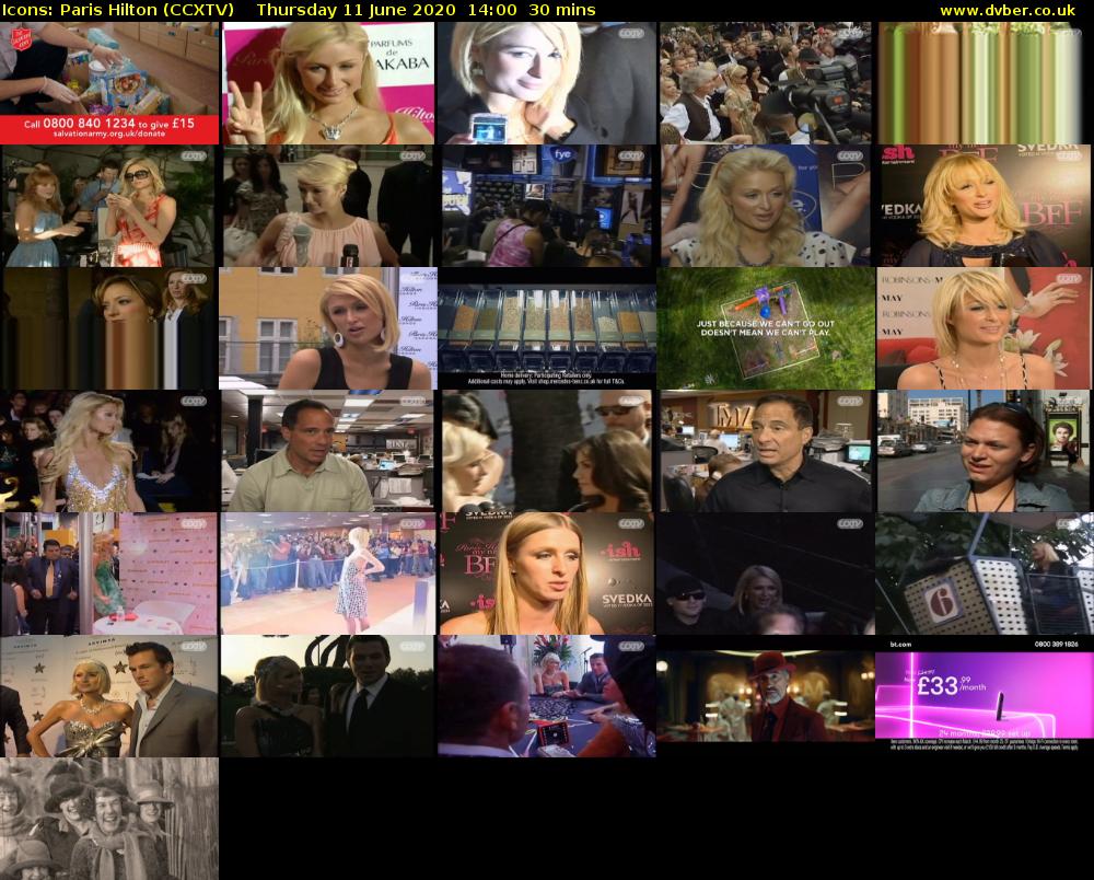 Icons: Paris Hilton (CCXTV) Thursday 11 June 2020 14:00 - 14:30