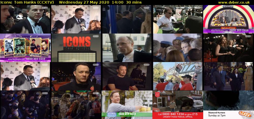 Icons: Tom Hanks (CCXTV) Wednesday 27 May 2020 14:00 - 14:30